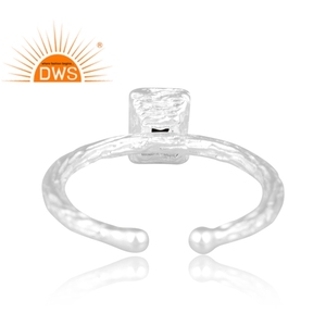 Última tendencia fina plata esterlina Natural lapislázuli piedra preciosa anillo ajustable joyería personalizada para mujer regalo para ella - Product Image 4