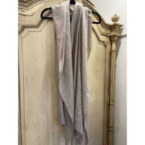 Bufanda de Pashmina Tejida a Mano, Suave, Color Taupe Natural, Estilo Largo - Product Image 4