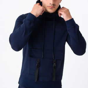 2024 nouveau survêtement de sport pour hommes Design personnalisé court 100% coton Jogging vêtements de sport genou longueur à capuche deux pièces Shorts tenue pour hommes - Product Image 6