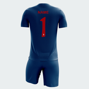 Ensemble Maillot et Short de Football Personnalisé pour Homme, 100% Polyester, Séchage Rapide, Respirant, Tenue d'Équipe, Service OEM, Vente Directe Usine, Prix Bas - Product Image 5