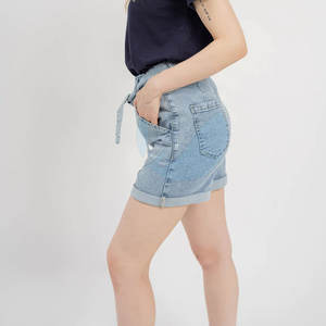 Vente en ligne : Shorts pour femmes de haute qualité, respirants, séchage rapide, 100% coton, grandes tailles, personnalisables, taille haute - Product Image 3