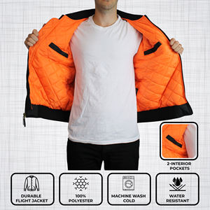 Blouson aviateur moderne pour hommes intérieur doux et chaud conçu pour les activités de plein air travail voyage et confort et durabilité en toute saison - Product Image 6