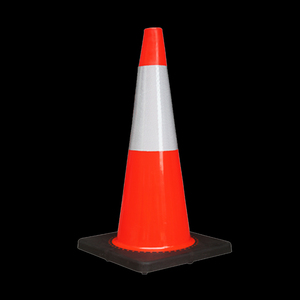 Cône de trafic routier en PVC de conception monobloc orange fluorescent de 36 pouces 900mm de haut - Product Image 3
