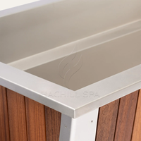Baignoire de récupération froide pour extérieur en cèdre rouge occidental massif, pour 1 personne, idéale pour jardins et salles de sport intérieures