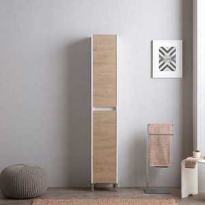 Postes de Ducha de Columna para Baño, de 180 cm, de Roble Blanco Lyon, para Instalar en el Suelo - Product Image 1