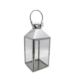 Decoración del hogar aceptada por OEM/ODM Decoración de iluminación real de alta calidad Impresionantes linternas de metal y vidrio Venta caliente para Navidad - Product Image 4