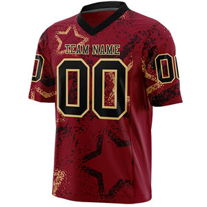 Camiseta de fútbol sublimada personalizada con nombre del equipo y número, uniforme deportivo transpirable de secado rápido con cuello en V - Product Image 5