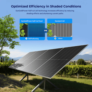 Sungold แผงโซล่าเซลล์แบบ bifacial N-Type 590วัตต์ | UL + CEC จดทะเบียน - Product Image 5