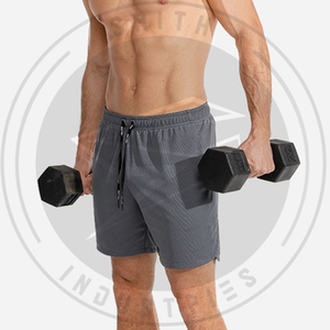 Men's Summer Eco-Friendly Quick Dry Solid Pattern Gym Shorts Beach Wear Sport Shorts - Product Image 6