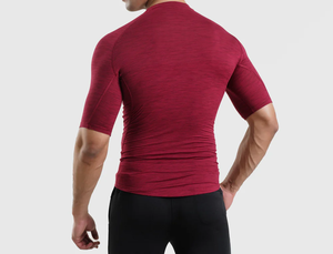 Rashguard pour homme sur mesure OEM de haute qualité, manches longues, polyester/nylon, séchage rapide, respirant, tissu compressif, protection UV - Product Image 4