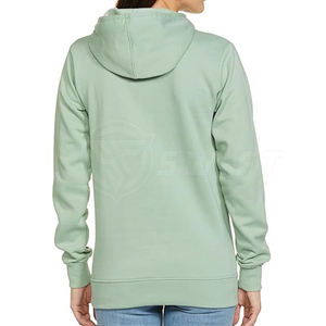 Sudaderas Casuales de Algodón 100% para Mujer al por Mayor, Transpirables, de Color Liso, con Capucha, Logotipo Frontal Personalizado, para Uso Invernal, Hechas de Felpa - Product Image 2