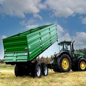 Remorque agricole à benne basculante pour tracteur lourd, équipement de ferme, construction, soutien pour le transport de céréales, d'engrais, d'outils et de récoltes - Product Image 3