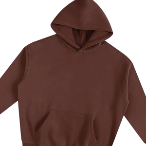 Sudadera con Capucha Marrón, Sudadera con Capucha Lisa de Felpa de Algodón Premium, Sudadera con Capucha Unisex Extra Grande, Informal, de Invierno, para Calle - Product Image 5