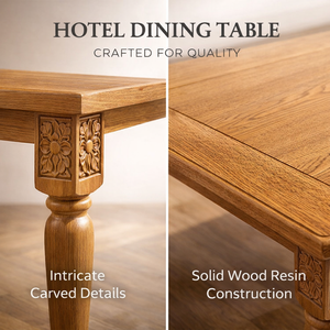 Muebles de Resina para Exteriores, Mesa Plegable de Resina Retro para Comedor, Hotel, Bodas, Banquetes y Eventos - Product Image 4