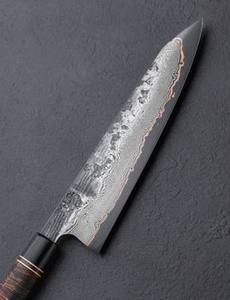 Cuchillo de chef de acero inoxidable de alta calidad que se come en la hoja con mango de madera Idea de regalo de aniversario. - Product Image 4