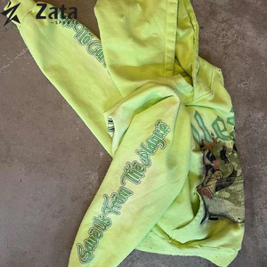 Custom 500 GSM Polyester/Cotton Fleece Heavyweight DTG Print Acid Washed Stone Wash <b>Pullover</b> <b>Men</b> Unisex Solid Winter - Product Image 4