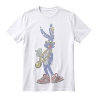 T-shirt blanc en coton pour homme avec strass pour motif, manches courtes, col rond, style urbain, coupe classique, écologique, haute qualité