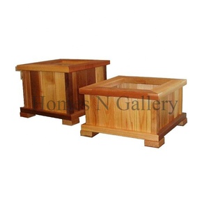 Macetas de madera para exteriores de gran tamaño más vendidas, macetas hechas a mano, diseño minimalista, acabado de madera Natural de alto estándar, directo de la India - Product Image 5