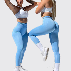 Leggings Deportivos de Punto OEM para Gimnasio y Yoga, Pantalones de Compresión de Alta Elasticidad, Mallas Sin Costuras Antibacterianas para Mujer - Product Image 1