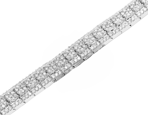 Customized 7.8 CT VVS Moissanite Round <b>Charm</b> Gold Plated Sterling Silver Classic Bracelet for Men's - Product Image 2