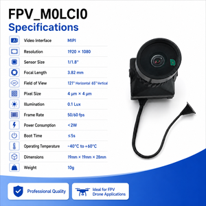 โมดูลกล้องโดรนอุตสาหกรรม FPV M0LCI0 ความละเอียด 1080P MIPI 1/1.8 นิ้ว เซ็นเซอร์รับแสงน้อย ความหน่วงต่ำ 50/60fps สำหรับ UAV - Product Image 3