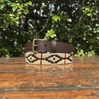 Cinturón de Cuero de Búfalo Argentino Gaucho, Hebilla Cuadrada de Latón Sólido 100%, 35 mm, Estilo Étnico, Casual