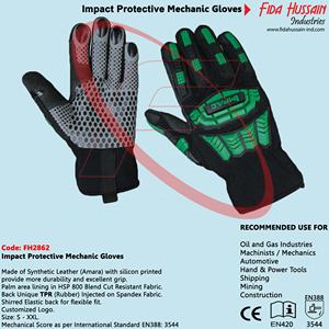 ถุงมือช่างแบบกําหนดเองป้องกันแรงกระแทกคุณภาพสูงสําหรับใช้ประจําวัน 2024 ถุงมือช่างขายส่งถุงมือหนังจากปากีสถาน - Product Image 2
