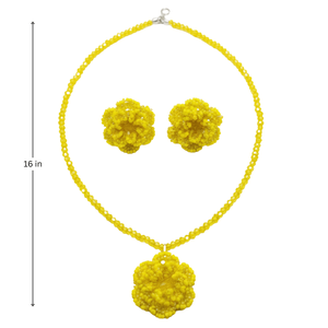 Luxury Bohemian Sunburst Bloom <b>Beaded</b> <b>Set</b> Fine Stainless Steel Jewelry with Gold Plate for Party or Gift - Product Image 2