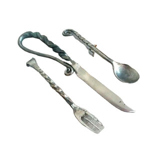 Couteaux médiévaux forgés à la main sur mesure en acier inoxydable, ustensiles de cuisine médiévaux pour salle à manger, cuisine, Renaissance - Product Image 1