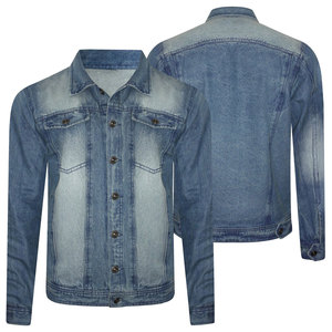 Chaqueta de algodón 100% para hombre de High Street personalizable en línea Casual Stand Collar con efectos lavados Jeans de invierno de alta calidad - Product Image 4