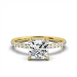 Personnalisable 14K Or Massif IGI Certifié Bague de Fiançailles Classique Fine Jewelry Band Diamond Women's Bridal Wedding Party - Product Image 2