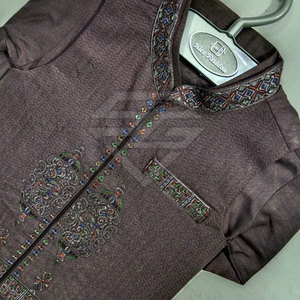 Elegante Conjunto de Kurta Pajama Tradicional para Niños con Chaleco, 100% Algodón de Secado Rápido - Product Image 3