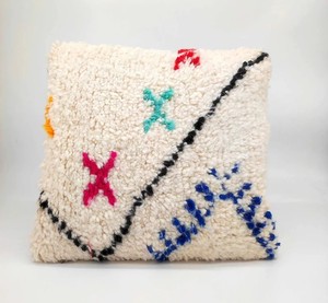 This Pillow Was Made From a Vintage <b>Moroccan</b> Pillow <b>Cover</b> <b>Moroccan</b> Woolen <b>Cushion</b> <b>Covers</b> Decorative <b>Cushion</b> Home - Product Image 3