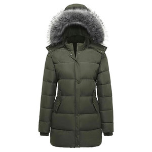 Fashionable Denim Puffer Jacket Unisex Breathable <b>Waterproof</b> <b>Warm</b> Outdoor Stand Collar Washed Vintage Style Winter Front Logo - Product Image 1