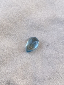 พลอยคาโบชองรูปลูกแพร์พลอยสีฟ้าอมารีนจากธรรมชาติที่มีความมันวาวหลวมเหมาะสำหรับทำเครื่องประดับ6.23กะรัต - Product Image 4