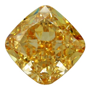 Diamant de coussin créé par laboratoire jaune fantaisie de 9,61 ct - Product Image 1