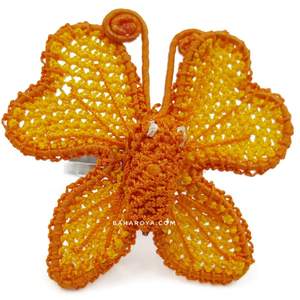 Turuncu Kelebek Yüzük Anillos de moda İğne Oyası - Product Image 1