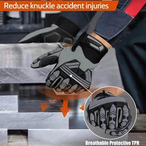 Gants anti-impact et anti-vibration pour l'industrie pétrolière et gazière, gants de travail mécaniques résistants aux coupures et aux impacts pour la construction - Product Image 5