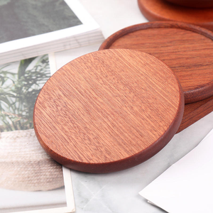 Posavasos Redondo de Madera de Ébano Natural de 5 mm de Grosor, Ecológico, Moderno, con Logotipo Grabado Personalizado de Primera Calidad para Bebidas - Product Image 4