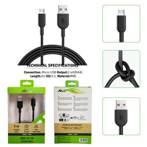 Kevan CB-156 2M 2.4A Câble de charge rapide Cuivre pur Alliage d'aluminium Compatible Android IOS Micro USB Type-C iPhone Longueur 1.5M - Product Image 2