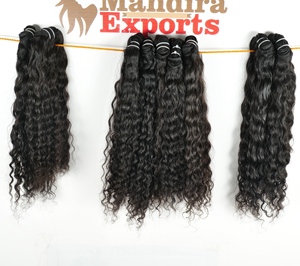 100% Remy Naturel Vague Vierge Cheveux Tissage En Gros Vendeur Sud Indien Extension de Cheveux Humains Double Trame Bouclés Bundles Couleur - Product Image 4