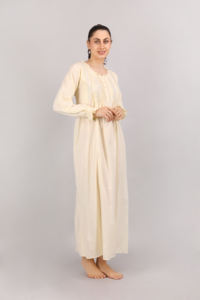 Robe de nuit et costume de nuit en coton pour femmes de qualité supérieure vêtements de nuit de nuit respirants et lisses pour acheteurs en gros - Product Image 4