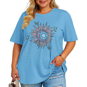 T-shirt décontracté pour femme, grande taille, style estival, uni, tricoté, respirant, séchage rapide, 100% coton, confortable - Product Image 4