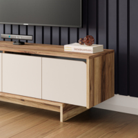Mueble de TV Landy de Diseño Europeo Moderno en Color Blanco, Fabricado en Turquía, Mueble de Salón de Madera, Gran Venta