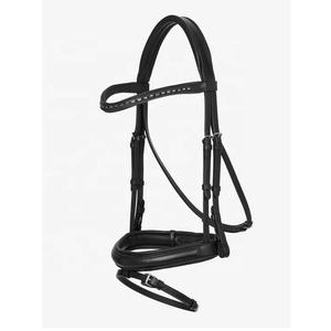Bride de cheval anglaise en cuir véritable Confortable Western Equestrian Horse Tack for Racing Meilleure qualité avec des coutures élégantes - Product Image 1