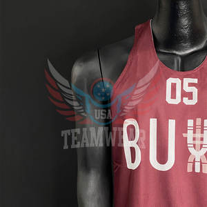 เสื้อบาสเก็ตบอลเสื้อเจอร์ซีย์บาสเก็ตบอลตาข่ายแบบพลิกกลับได้ระบายอากาศ - Product Image 5