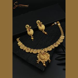 Ssumaira trae joyería artificial tradicional pakistaní conjunto de collar RAJWARI tradicional - Product Image 5