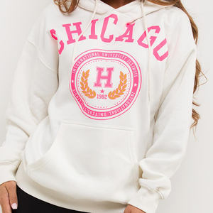 100% algodón personalizado marfil mujer longitud completa Zip Hoodie antiarrugas transpirable gimnasio entrenamiento cuello con capucha - Product Image 4