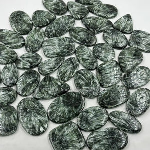 High Quality Natural <b>Russian</b> Seraphinite Cabochons High Quality Crystal Gemstone for Jewelry Making Wholesale Supply - Product Image 2