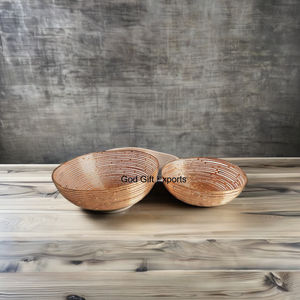 ชามเสิร์ฟผลไม้สำหรับตกแต่งบ้านหรือสำนักงานงานแต่งงานดีไซน์ลวดเหล็กขัดเงาตกแต่งทันสมัยน่ารักทำด้วยมือ - Product Image 4